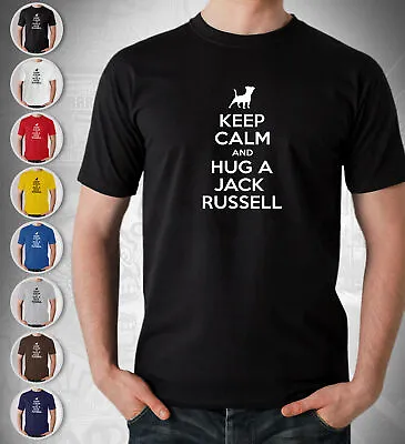 £14 • Buy Jack Russell Terrier Dog Lover T Shirt Gift Keep Calm And Hug A