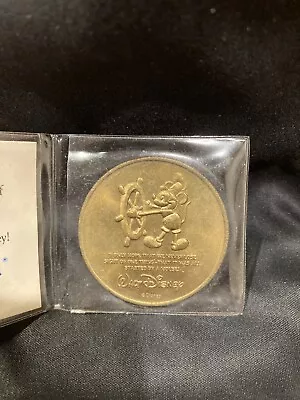 1988 Disneyland Mickey Mouse 60th Anniversary Commemorative Park Medallion Coin • $11