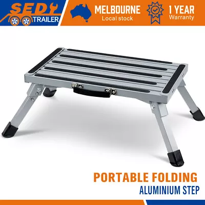 200KG Portable Folding Aluminium Step Caravan Accessories Ladder Stool Trailer • $56.99