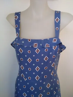 $40 • Buy Tigerlily Soft Rayon Sundress In Blue /white Pattern.Size 12