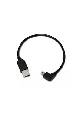 USA 9-inch 22cm Short Right Angle Mini USB Port Cable Black Data Charger • $9.99