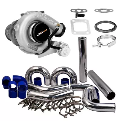 Universal Turbo T3 T04E T3 .63 AR + 76mm 3  Turbo Intercooler Pipe Piping Kit • $413.59