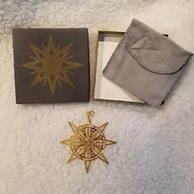 2005  Metropolitan Museum Of Art- Star/Snowflake 24k Gold Plated Brass Ornament • $55