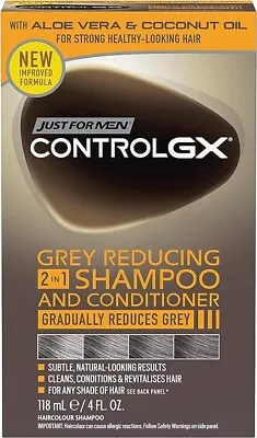 Just For Men Control GX Grey Reducing Shampoo Hair With Coconut... • £26.40