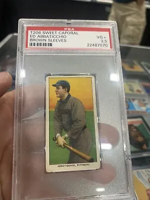 1909-11 T206 Ed Abbaticchio Brown Psa 3.5 Vg+ Led League In AB In 1905. Pittsbur • $320