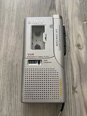 VTG Sony M-540V Microcassette-Corder VOR Silver Voice Activated Recorder • $20