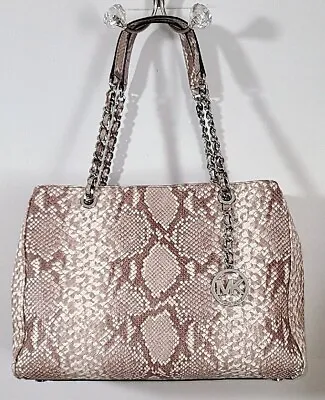 Michael Kors Python Embossed Leather Satchel Bag • $85.50