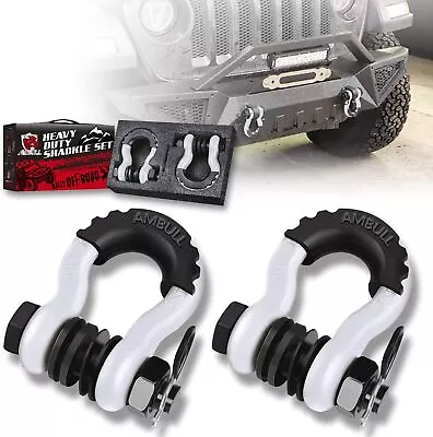 Off Road Jeep Tow Hooks Heavy Duty 3/4 Inch D Ring Shackle Bumper Mounted Truck • $39.29