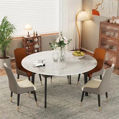 Retractable Dining Table Heavy Duty Sintered Stone Variable Shape For 4-10 Seat • £529.91
