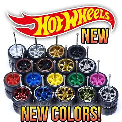 1/64 Scale RPF1 V5 - 6 SPOKE Real Riderz Wheels Rims Tires Set For Hot Wheelz • $2.99