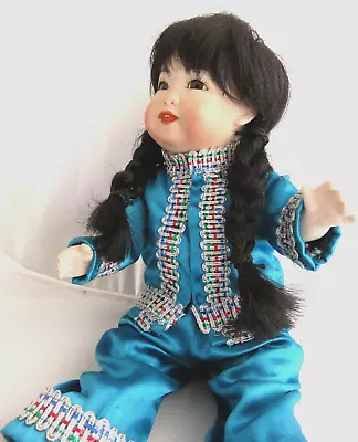 Porcelain Doll Vintage 1989 : All Bisque Display Item Asian Girl : Not A Toy :AU • $50