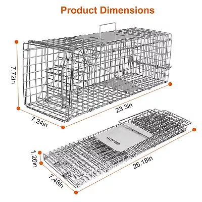 Large Rodent Cage Live Animal Trap Garden Rabbit Raccoon Cat Different Models • $29.99