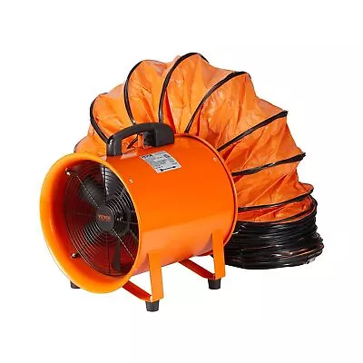 VEVOR Portable Ventilator 12 Inch Heavy Duty Cylinder Fan With 16.4ft Duct Hos • $194.99