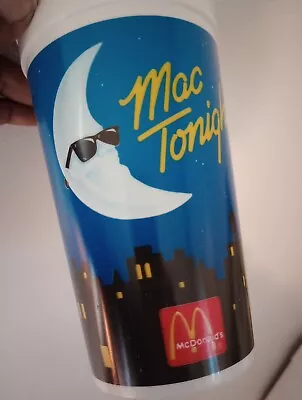 VINTAGE  Mac Tonight McDonald's 32 Oz Plastic Collector Cup Coca Cola 1987 • $14.99