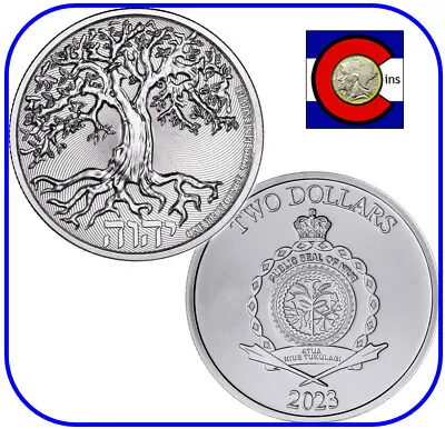 2023 Niue Tree Of Life 1 Oz Silver $2 Coin In Direct Fit Capsule • $38.95