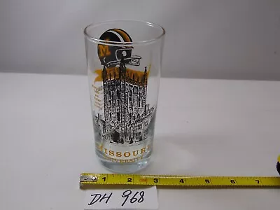 Missouri University Football Schedule Tiger Tumbler Glass Mizzou 1972 Vintage • $16.99