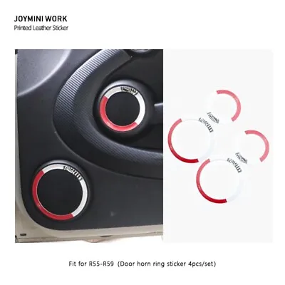 PU Speaker Cover Trim Door Horn Ring Sticker For MINI COOPER R55 R56 R57-R59 C • $11.99