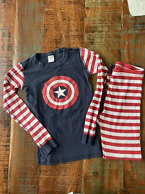 Boys HANNA ANDERSSON Captain Marvel 2 Piece Pajamas Size 12 • $12