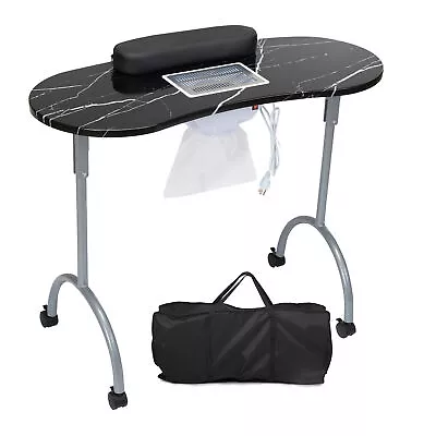 Foldable Manicure Table Nail Table Desk With Electric Dust Collector Portable • $98.99