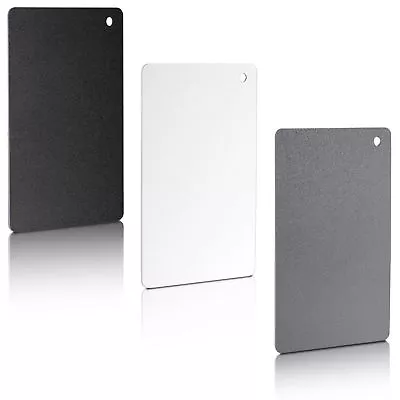 3 In 1 Pocket-Size Digital Black White Balance 18% Grey Card Photography Set • £5.99