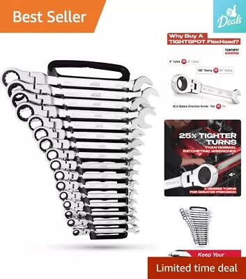 16pc Metric Flex Head Ratcheting Combination Wrench Set - Lock-In Rack Included • $156.74