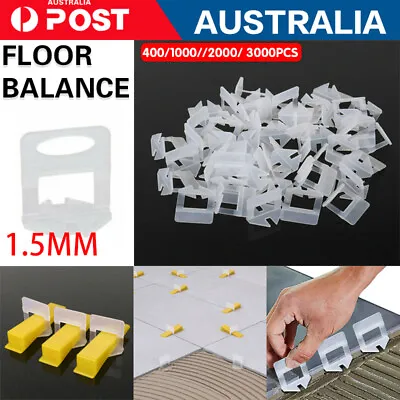 8000x Tile Leveling System Clips Levelling Spacer Tiling Tool Floor Wall  1.5MM • $15.99