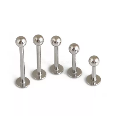 $2.55 • Buy 16g 14g Stainless Solid Steel Labret Lip Monroe Cheek Tragus Ring Stud Piercing