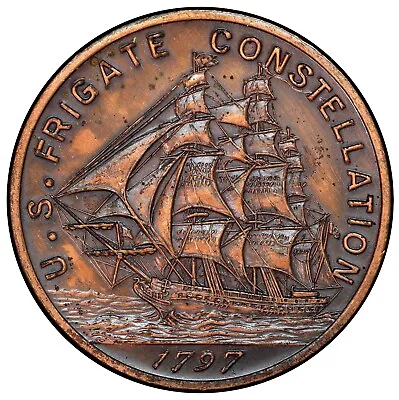 (1797) US Frigate Constellation First Ship Of US Navy Baltimore Maryland 33mm • $24.95