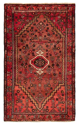 Vintage Hand-Knotted Area Rug 3'6  X 5'8  Traditional Wool Carpet • $203.40