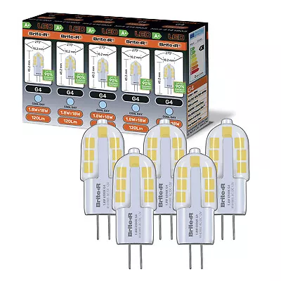 5x G4 LED Bulb 1.8W=18W COOL White Brite-R 6500K ENERGY SAVE 12V Light Lamp • £8.79