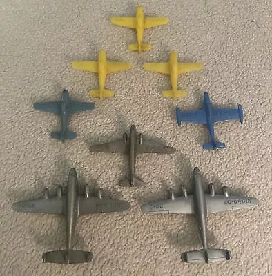 Vintage Lot Of  8 Mini Plastic Toy Airplanes Cereal Box Promotions? • $9.99