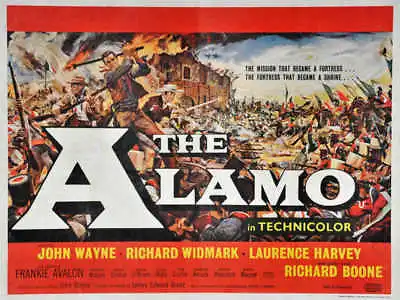 1960 THE ALAMO WITH JOHN WAYNE VINTAGE MOVIE POSTER PRINT 18x24 STYLE B 9 MIL • $26.95