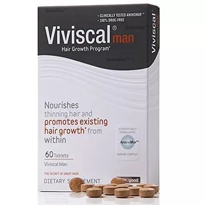 Viviscal Men #1 Hair Dietary Supplement Pills For Thinning/Balding Hair--60 Tabs • $69.99