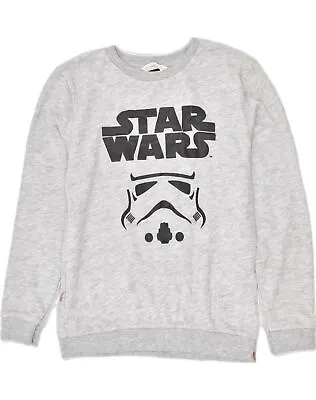 MANGO Boys Star Wars Graphic Sweatshirt Jumper 7-8 Years Grey Cotton Movie XO25 • £9.99