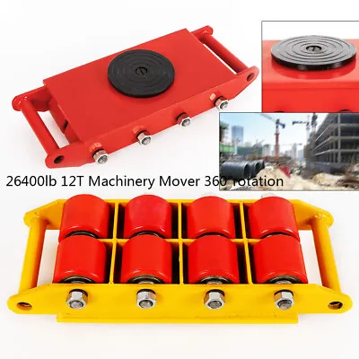 6T/8T/12T Heavy Duty Machine Dolly Skate Machinery Mover Cargo Trolley Cart • $30.40