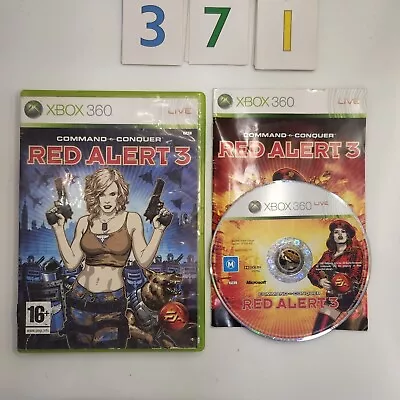 Command Conquer Red Alert 3 III Xbox 360 Game + Manual PAL B371 • $13.95