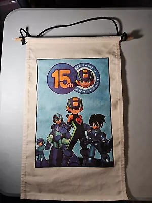 Mega Man 15th Anniversary Hanging Banner Scroll Capcom 24'' X 14.25'' • $27.99