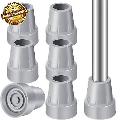 Crutch Tips 6-pack 7/8 Inch Upgrade Heavy Duty Rubber Crutch Accessories Replac • $19.99