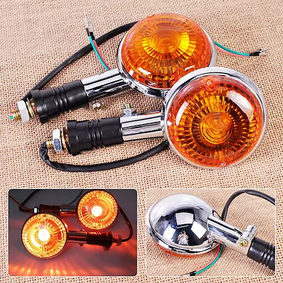 US Amber Turn Indicator Signal Light Blinker Lamps For Yamaha Virago 85-99 • $18.99