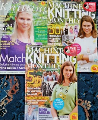 £3.50 • Buy Machine Knitting Monthly 3 Consecutive Magazines From 2008 Aug, Sept & Oct