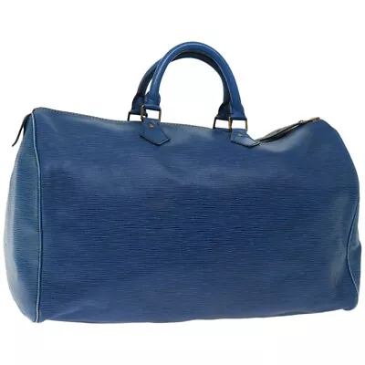 LOUIS VUITTON Epi Speedy 40 Hand Bag Toledo Blue M42985 LV Auth 66909 • $320