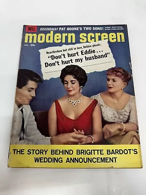 VTG Modern Screen Magazine December 1958 Brigitte Bardot Pat Boone • $9.99