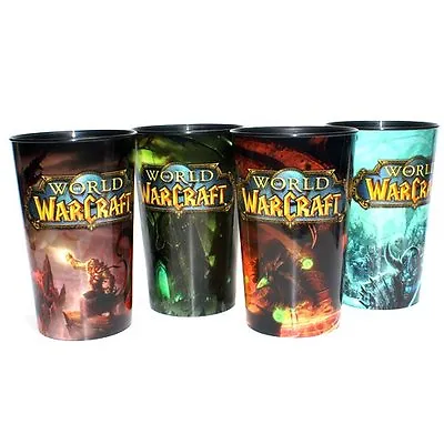Limited Edition World Of Warcraft Plastic 32 Ounce Cups Set Of 4 AM/PM Collector • $29.99