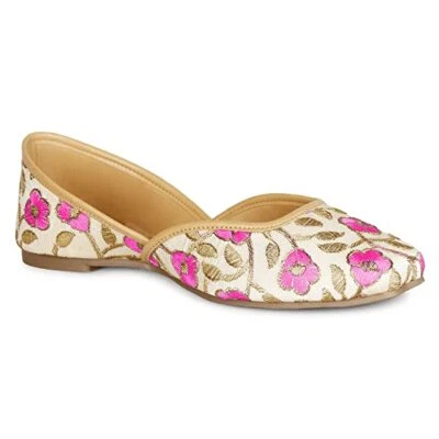 £27.16 • Buy Women Punjabi Jutti Indian Bridal Ethnic Mojari Flat US Size 5-10 Tulip Multi