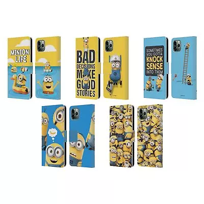 OFFICIAL DESPICABLE ME FUNNY MINIONS LEATHER BOOK CASE FOR APPLE IPHONE PHONES • $22.95