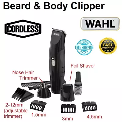 Wahl Beard Shaver Nose Hair Trimmer Clipper With TRimmer Guides All In One • $79.90