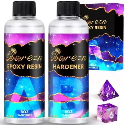 Epoxy Resin Kit Crystal Clear Hard Casting Art Supplies Jewelry Making 2 Part  • $14.84