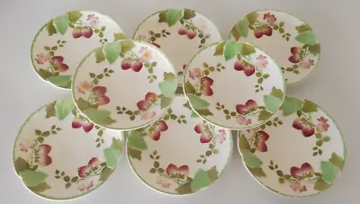 H. Boulenger & Co Antique French Majolica Strawberry Plates - Set Of 8 - France • $72.50