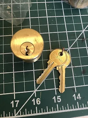 Yale Y1 Em D Kay 1 1/4 Inch Brass Mortise Cylinder 2 Key Lock Standard Cam Italy • $7