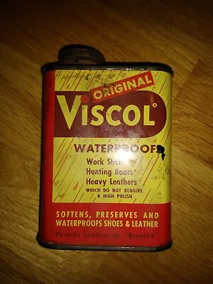 Vintage Viscol Waterproof For Leather Can Great Colors A Must Have • $9.55